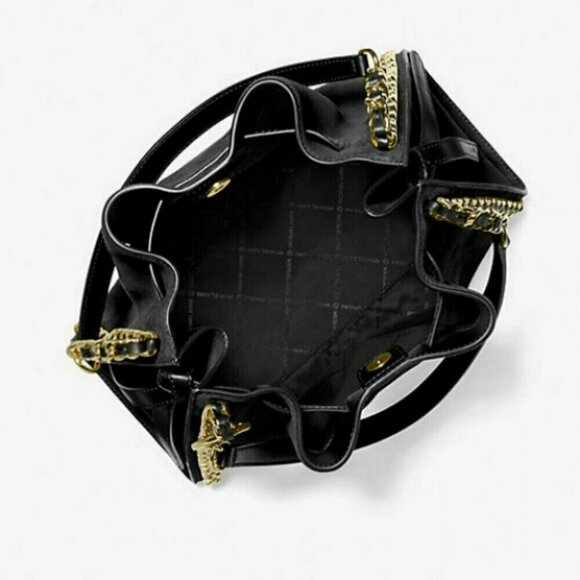 🔥NeW! $598 Large Michael Kors Mina Suede Chain Shoulder Bag - Picture 3 of 10